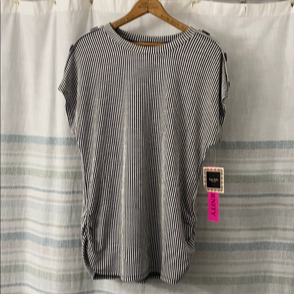 Maternity, striped short-sleeve top